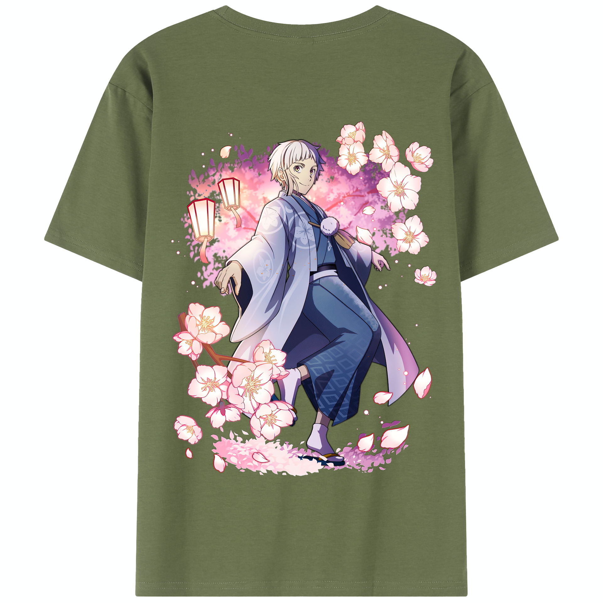 （画像用） 文豪ストレイドッグス Bungo Stray Dogs 綿100％半袖Tシャツ（背面プリント）